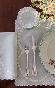 Daisy Coaster in Celadon, Set of 4