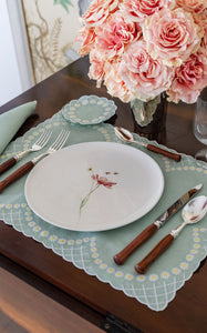 Daisy Placemat in Celadon