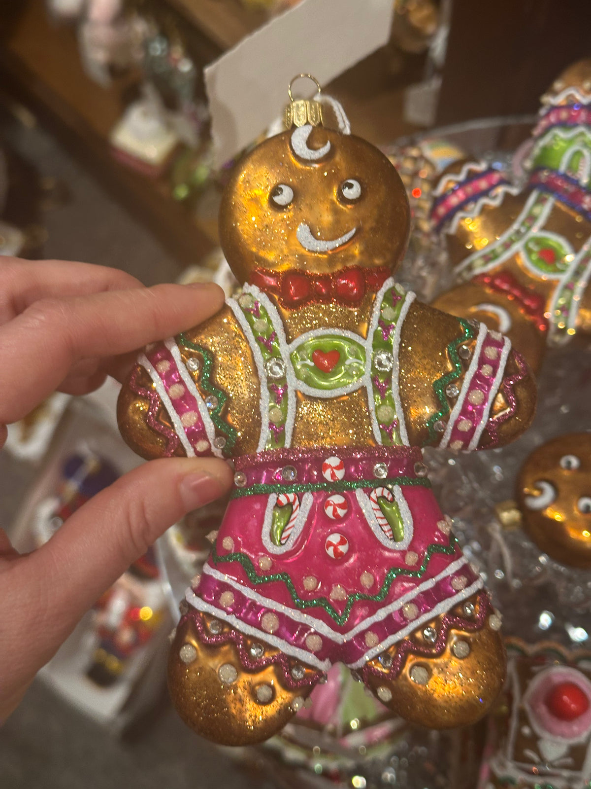 Gingerbread Pink Man Ornament