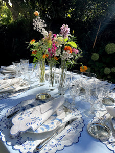 Spring Linen Dinner Napkin in Blue