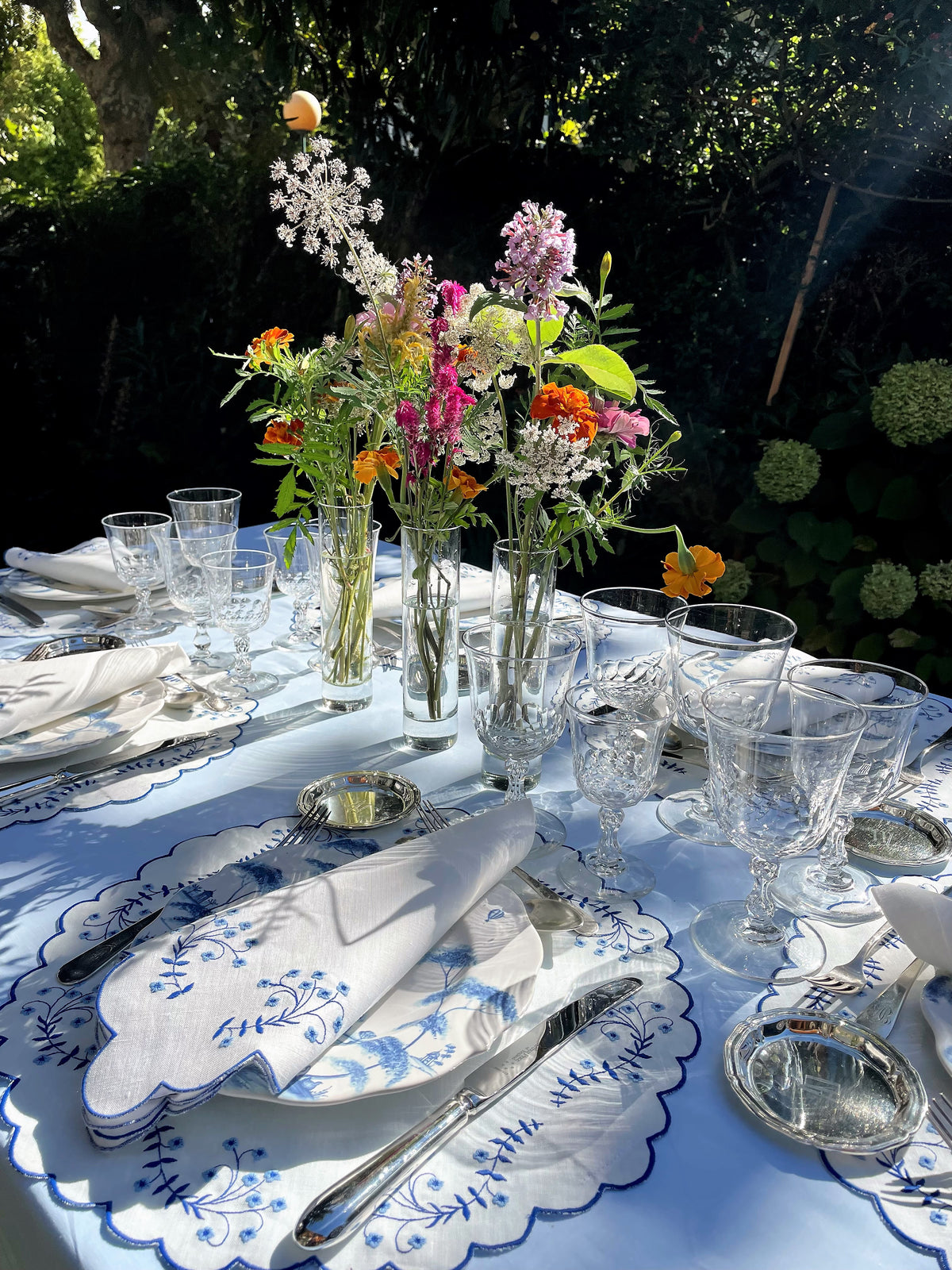 Spring Linen Placemat in Blue