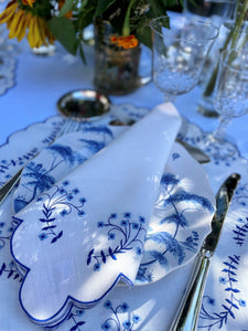 Spring Linen Dinner Napkin in Blue