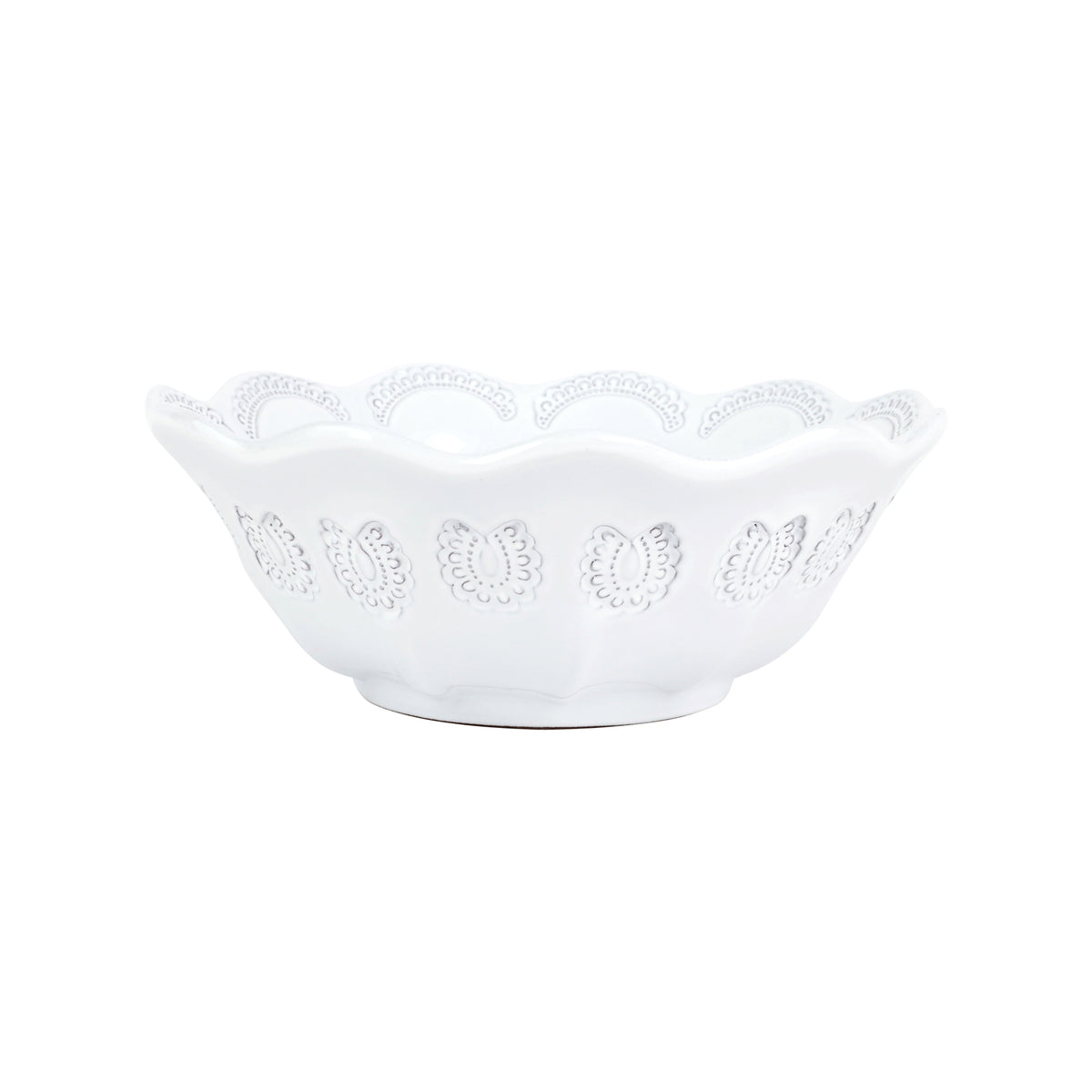 Incanto Lace Medium Round Bowl in White