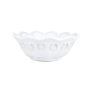 Incanto Lace Medium Round Bowl in White
