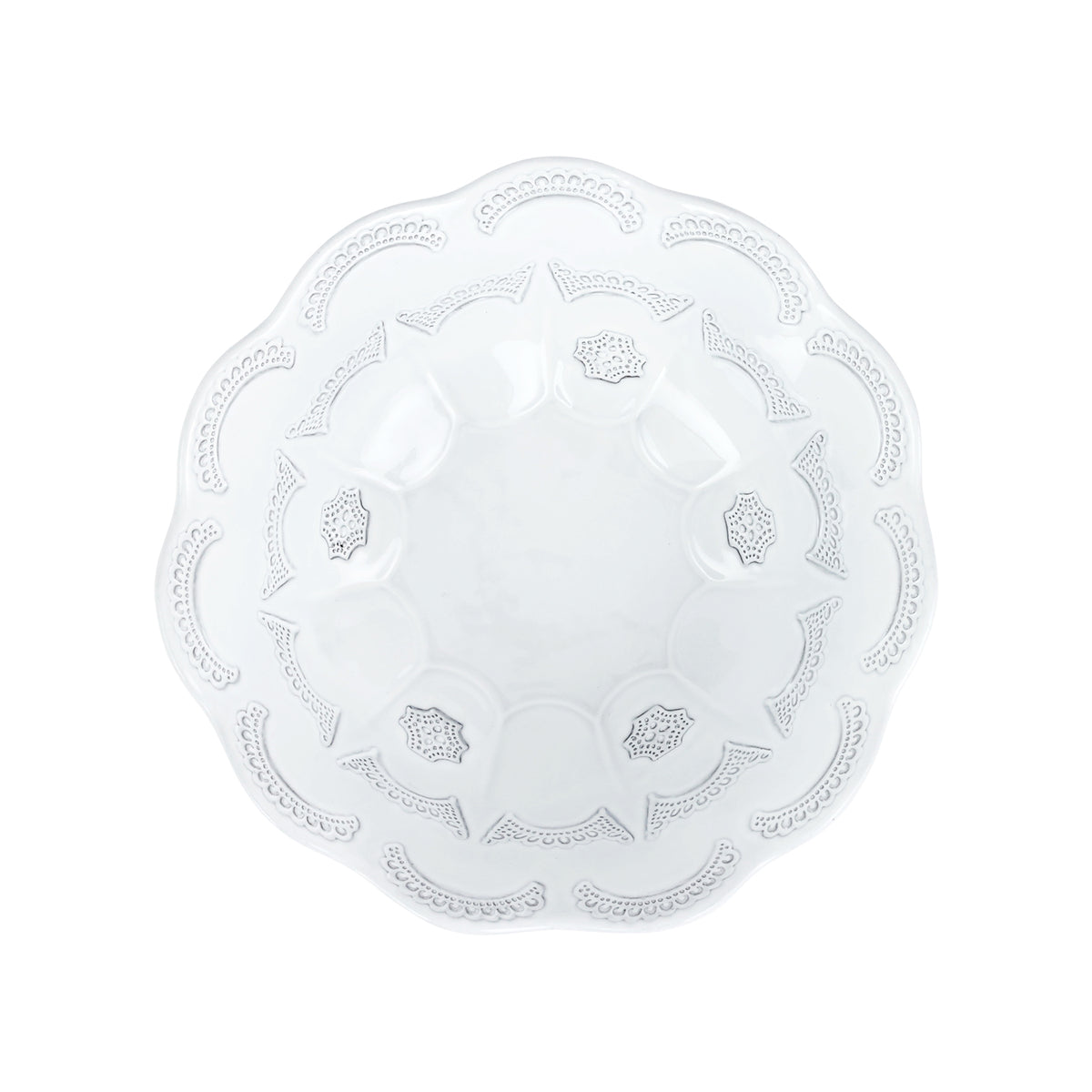 Incanto Lace Medium Round Bowl in White