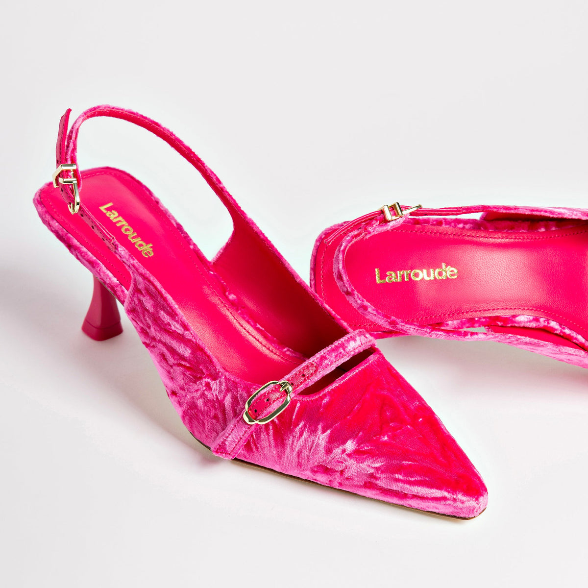 Ines Pump In Shocking Pink Velvet