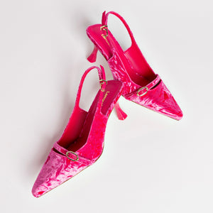 Ines Pump In Shocking Pink Velvet