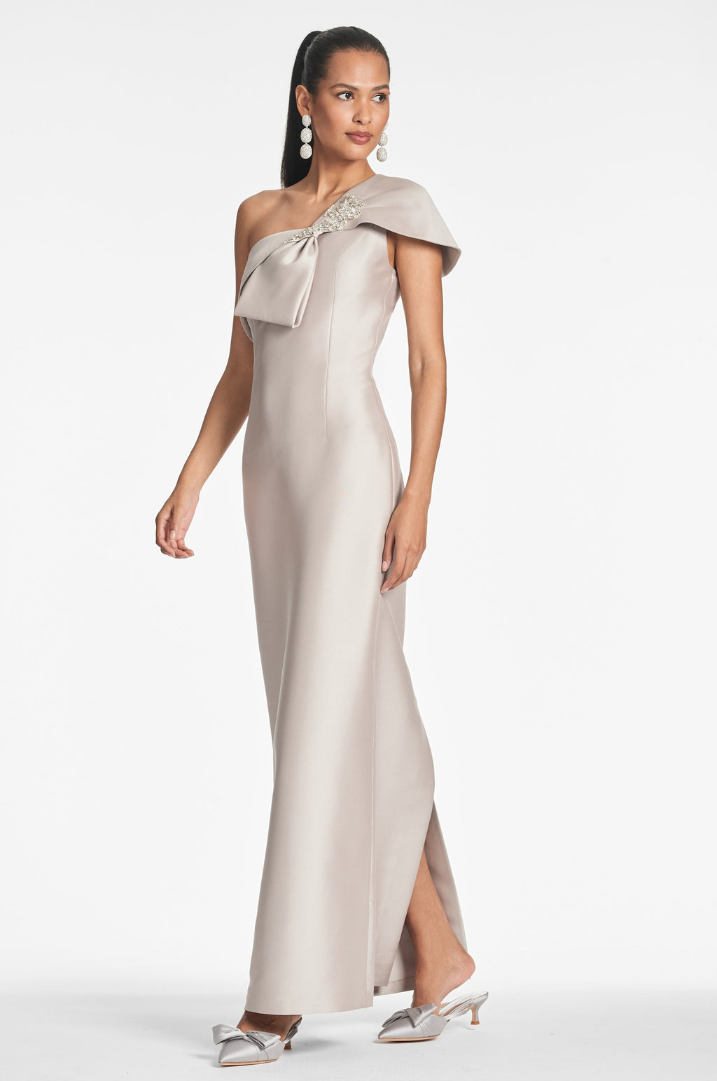 Ines Gown in Frosty Pewter