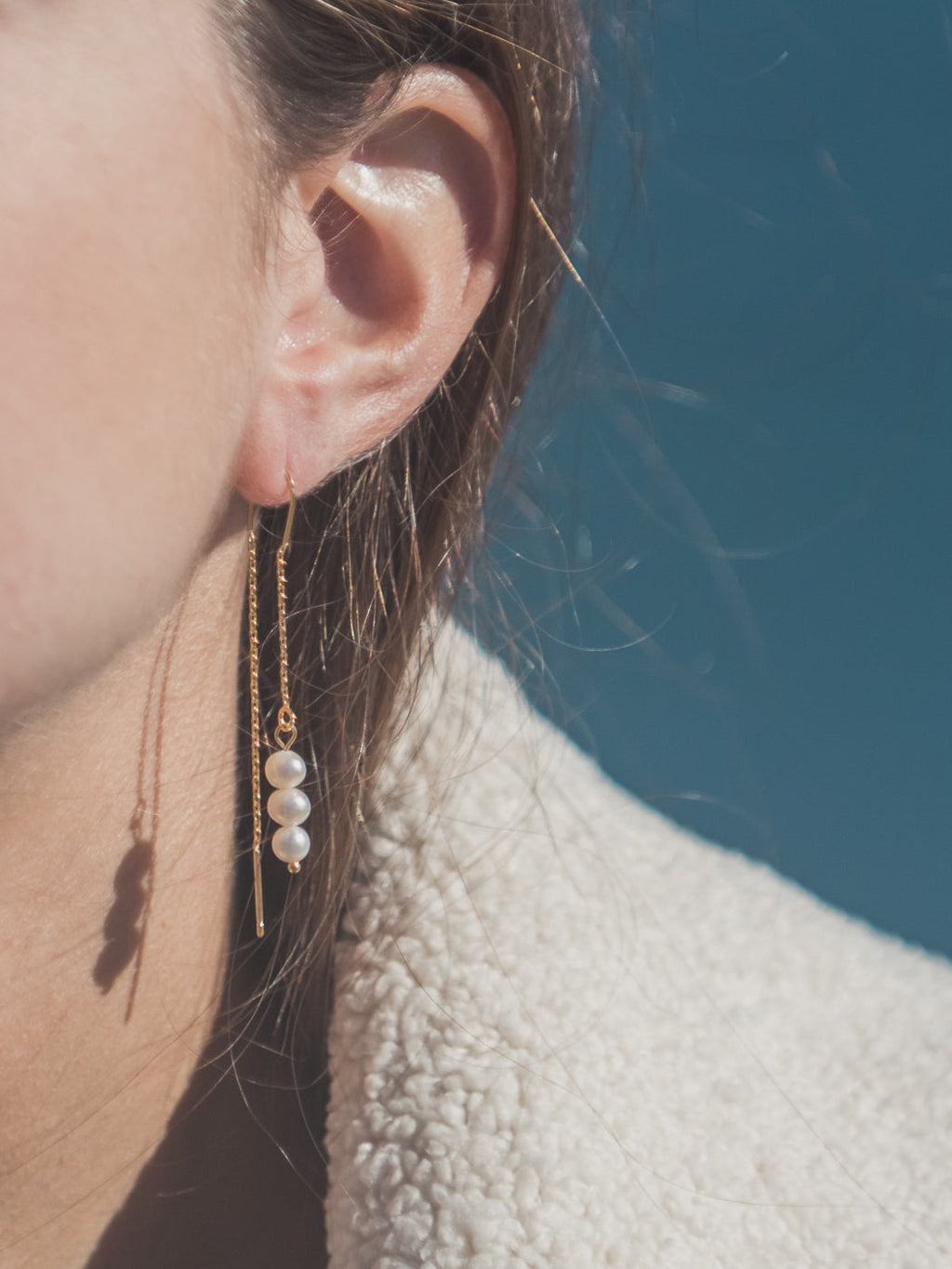 Iris Earrings in White