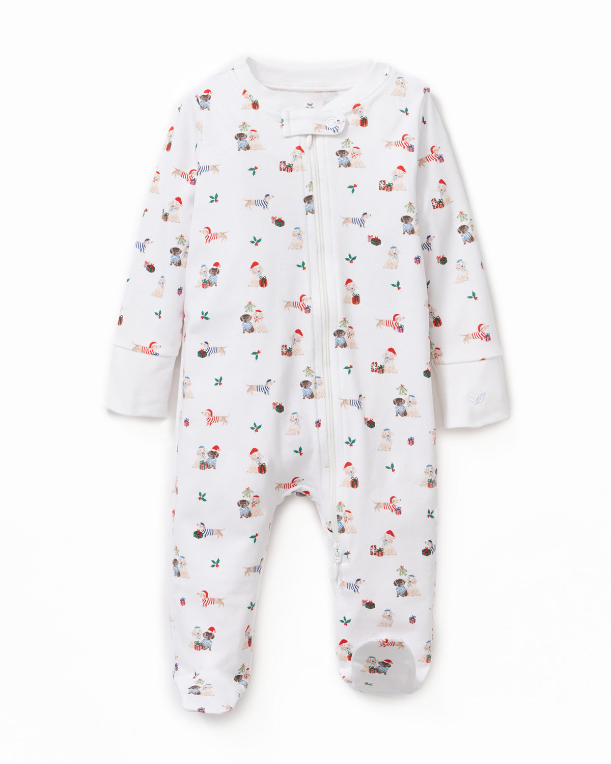 Baby’s Pima Romper in Woof de Noël