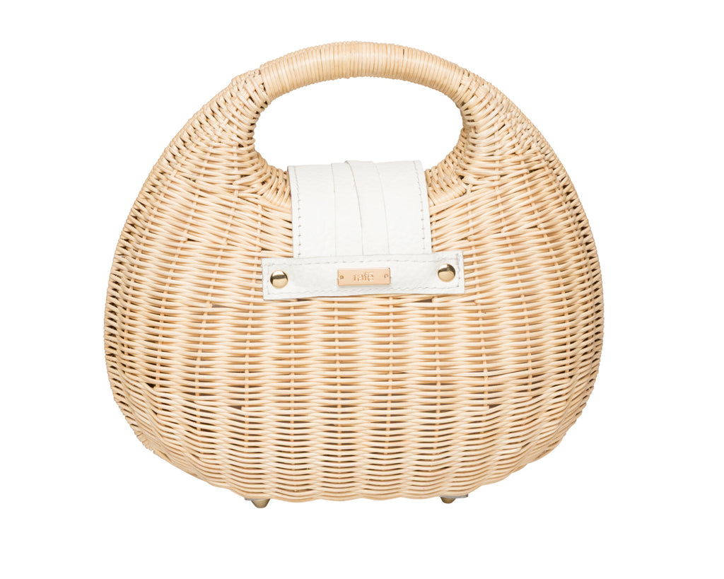 Isi Clutch in Natural/White