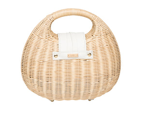 Isi Clutch in Natural/White