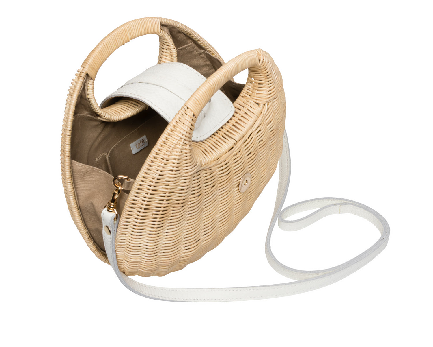 Isi Clutch in Natural/White