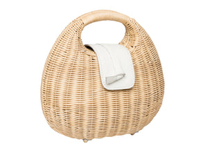 Isi Clutch in Natural/White