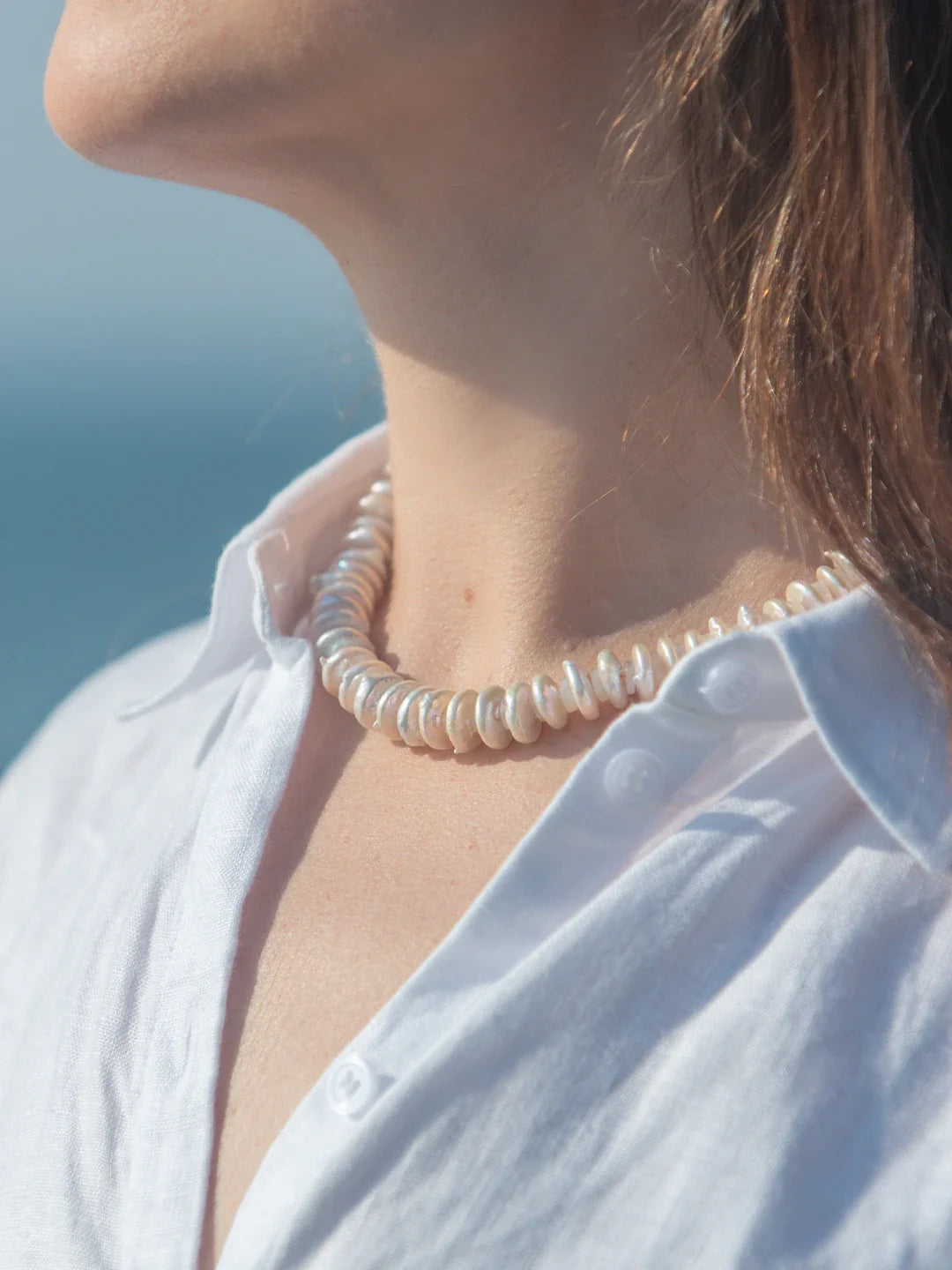 Isla Necklace in White