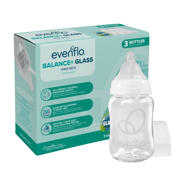 Balance + Glass, Wide Neck Baby Bottles