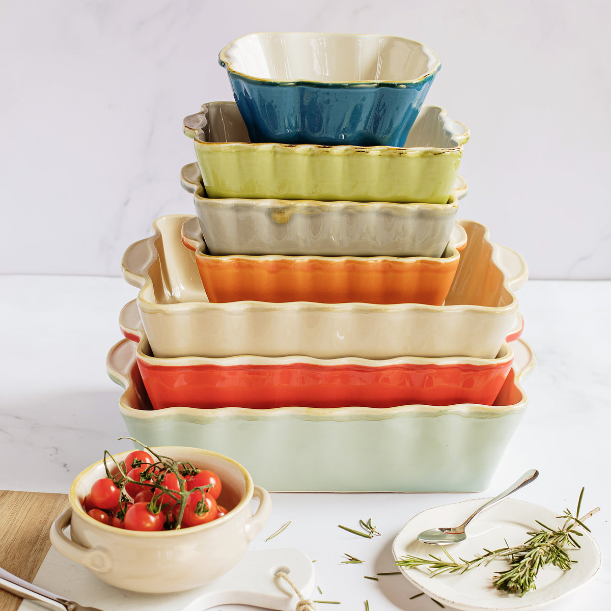 Italian Bakers Orange Medium Rectangular Bakers