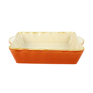 Italian Bakers Orange Large Rectangular Bakers
