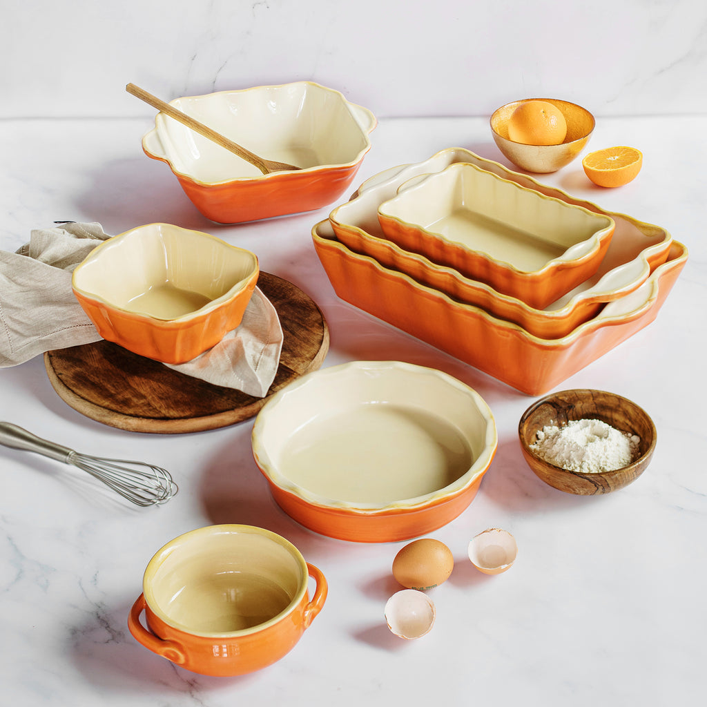 Italian Bakers Orange Large Rectangular Bakers