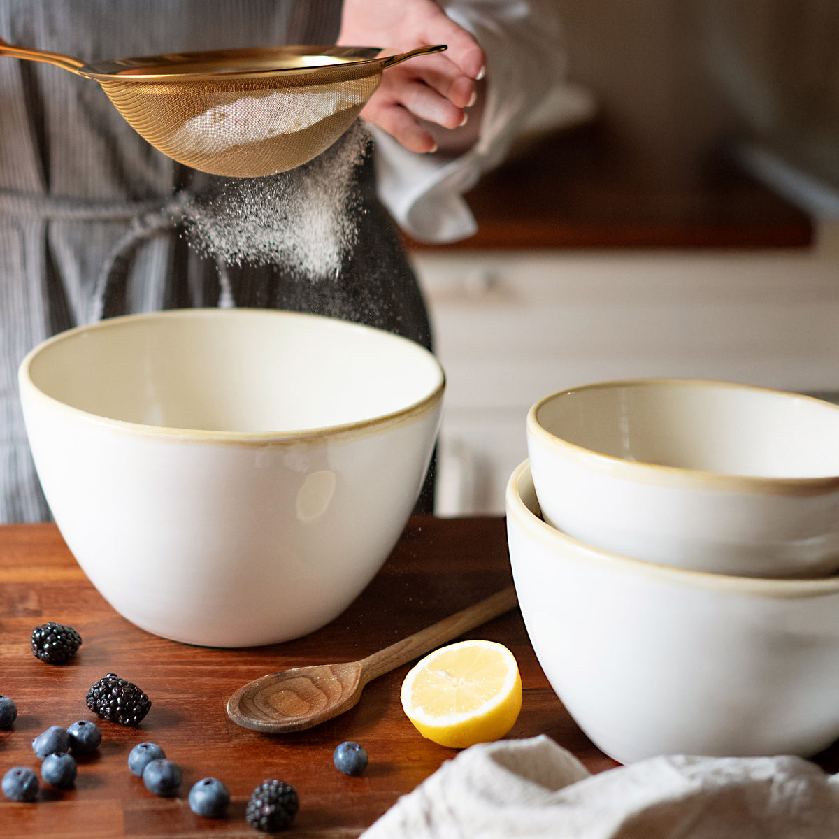 Italian Kitchen White Small Mixing Bowl