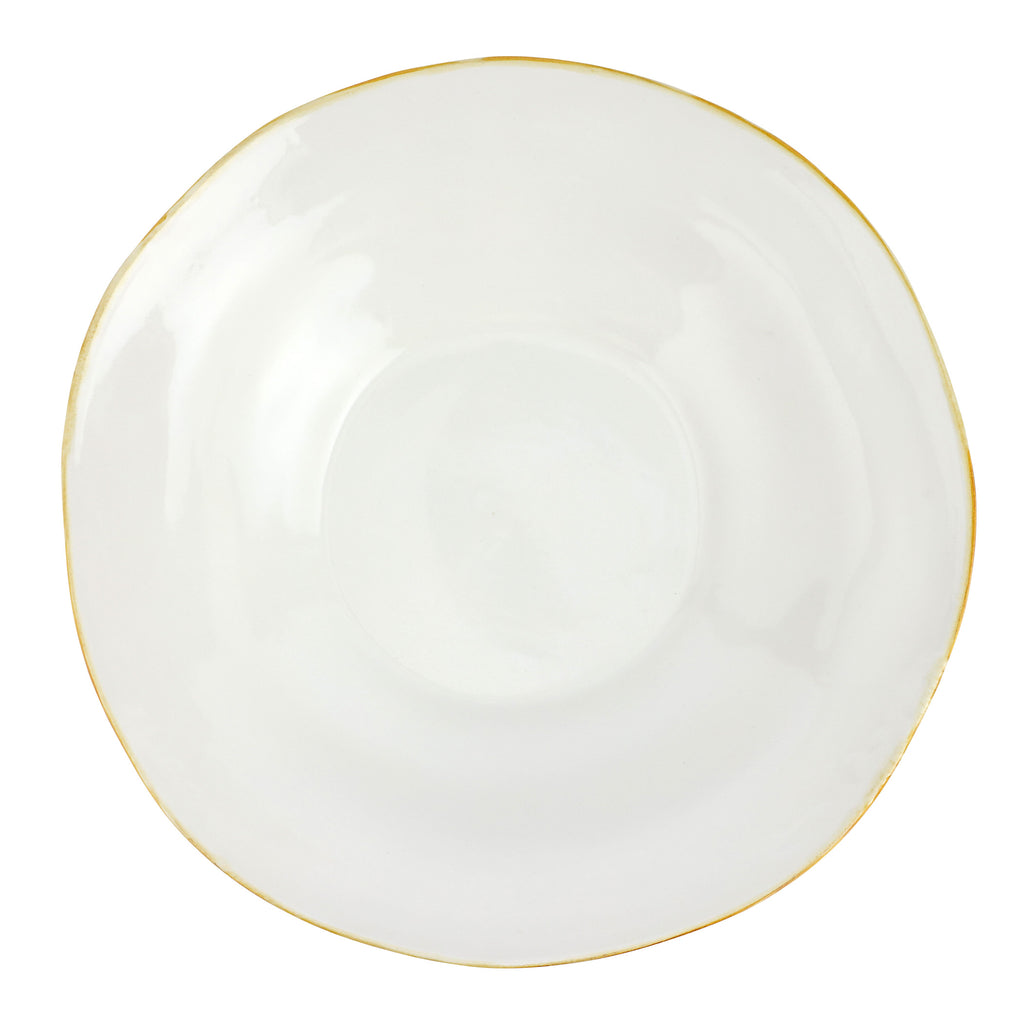 Italian Kitchen White Large Shallow Bowl