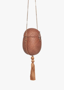 Itza Straw Egg Clutch Bag