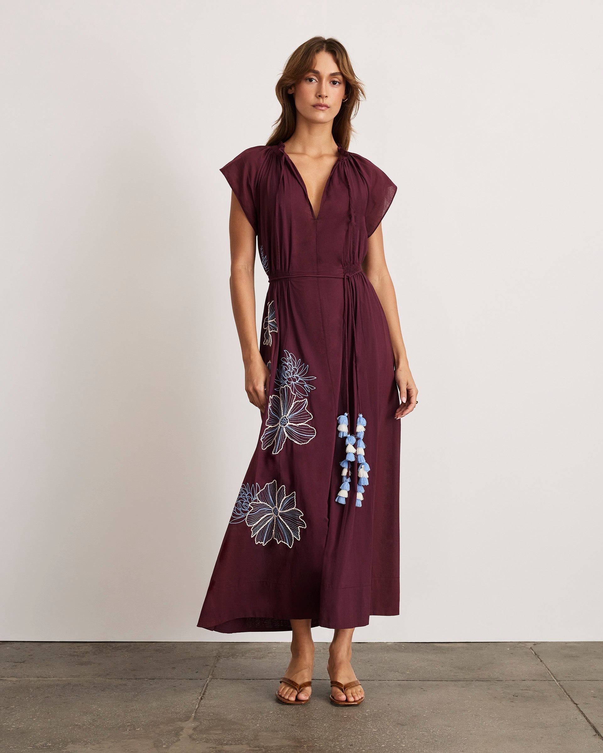Ivana Dress in Deep Plum
