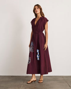 Ivana Dress in Deep Plum