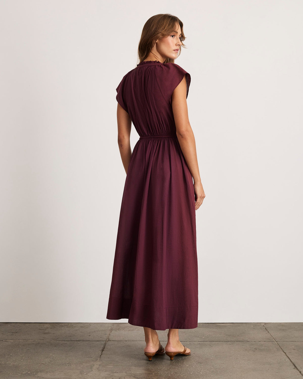 Ivana Dress in Deep Plum