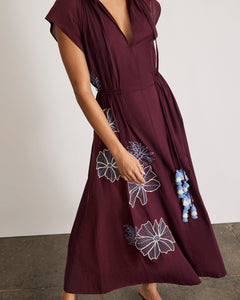Ivana Dress in Deep Plum