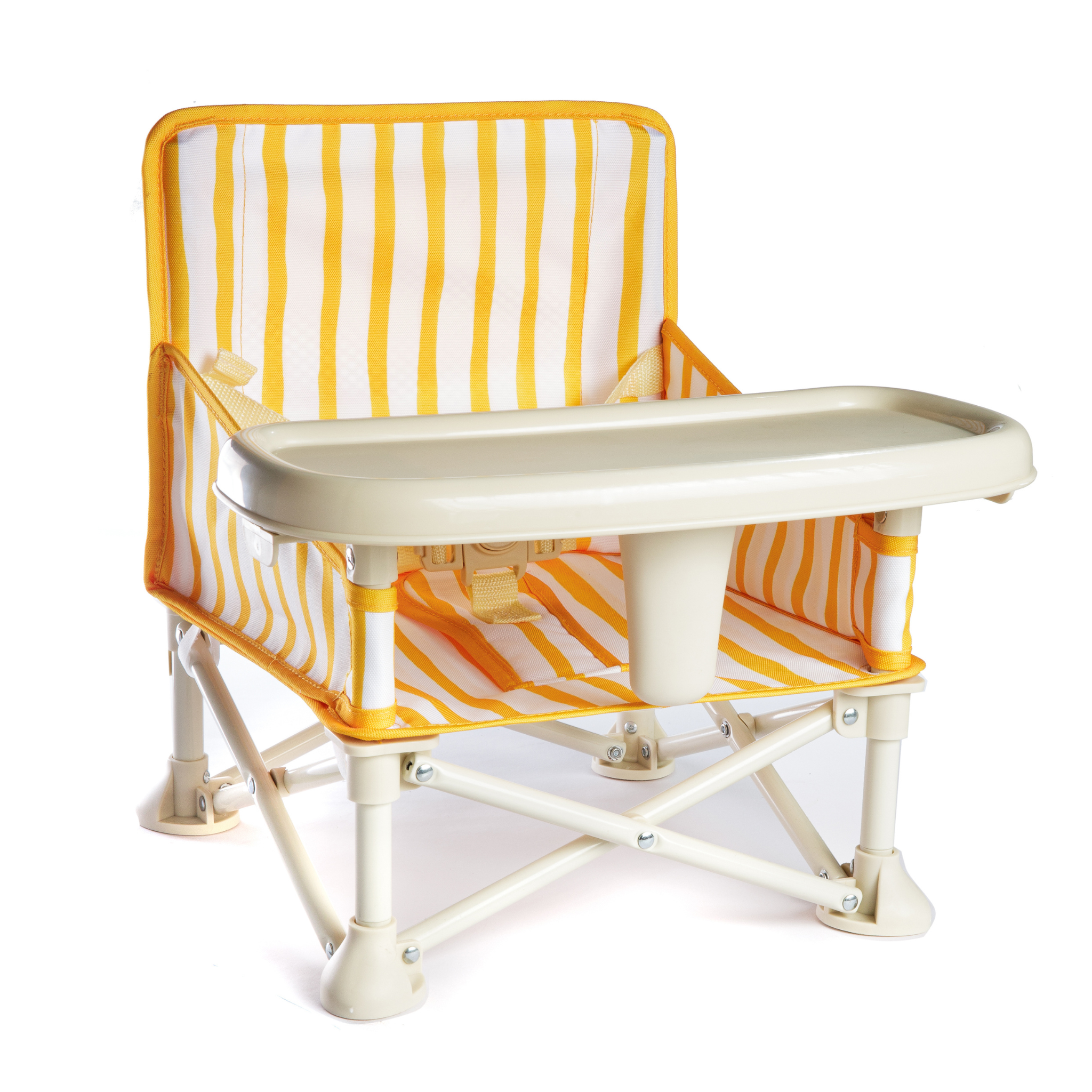 Brighton Portable Baby Chair - yellow stripe