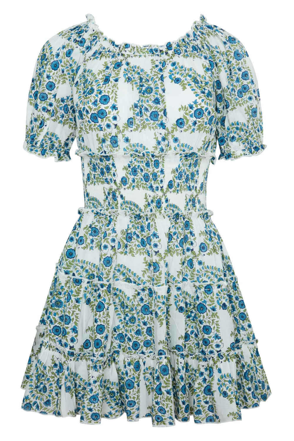 Ibiza Mini Dress in Blue/Green
