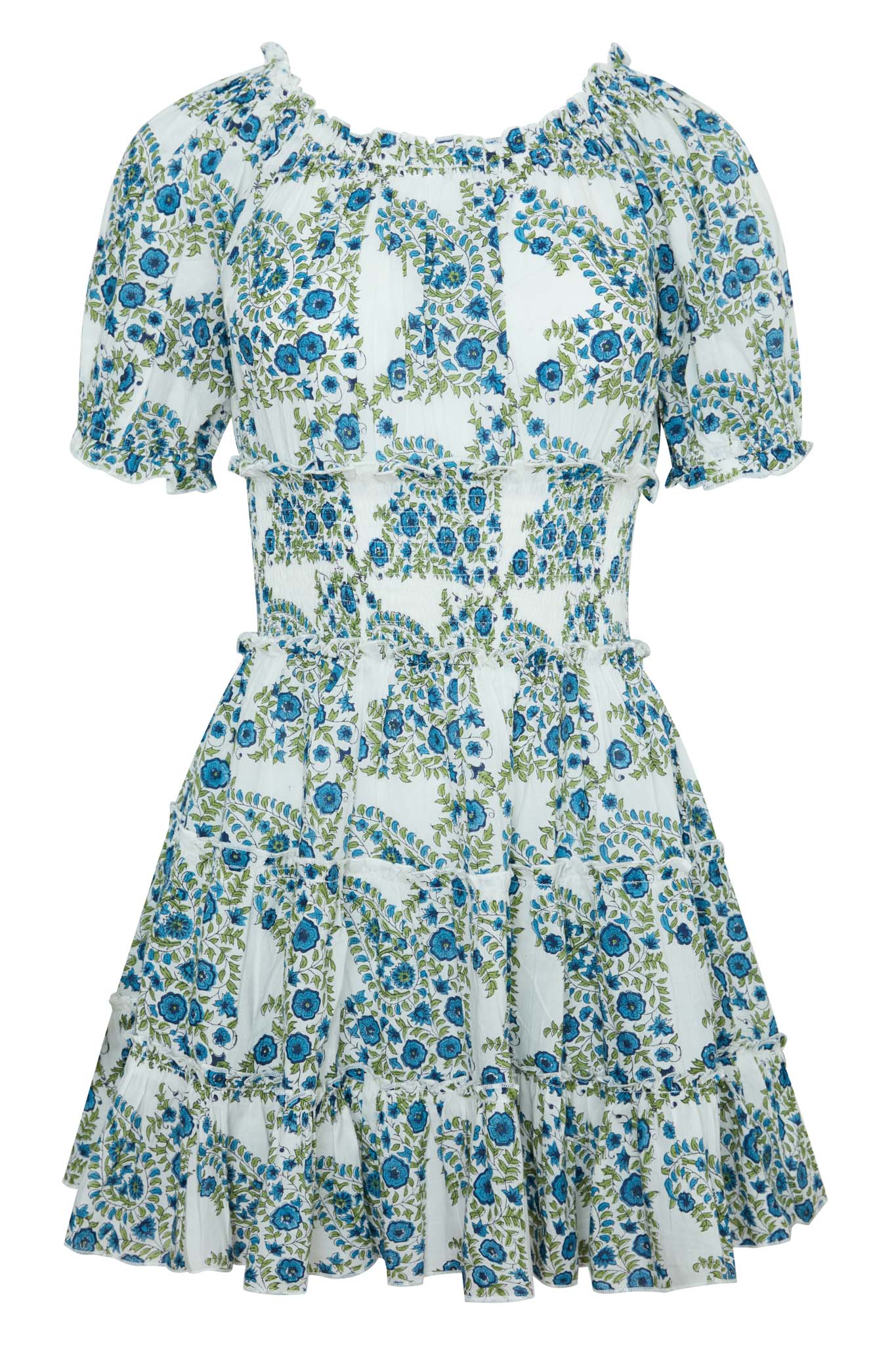 Ibiza Mini Dress in Blue/Green