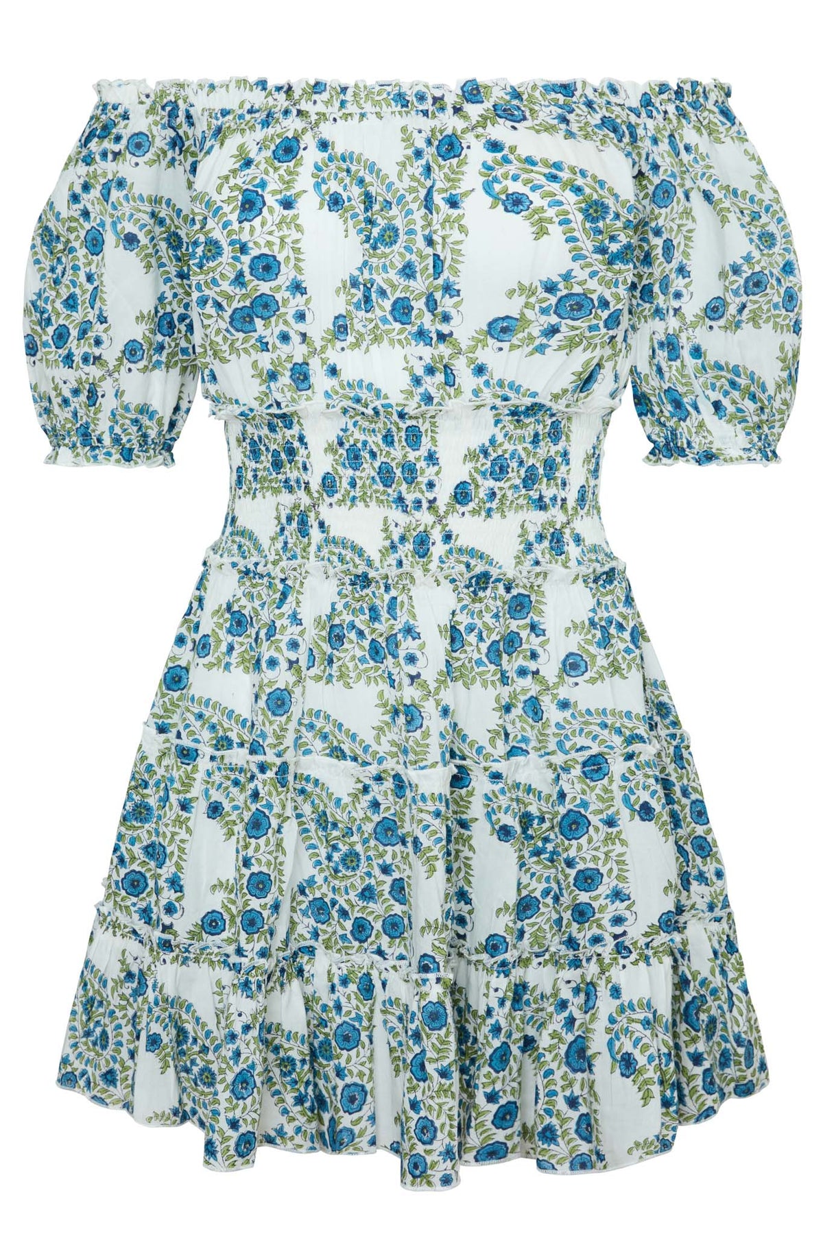 Ibiza Mini Dress in Blue/Green