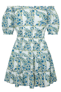 Ibiza Mini Dress in Blue/Green