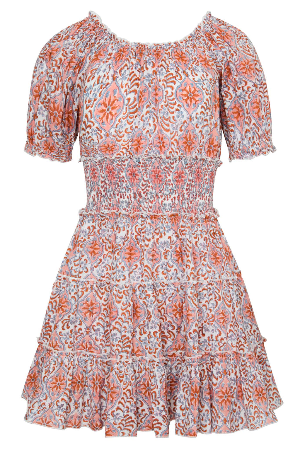 Ibiza Mini Dress in Pink/Orange