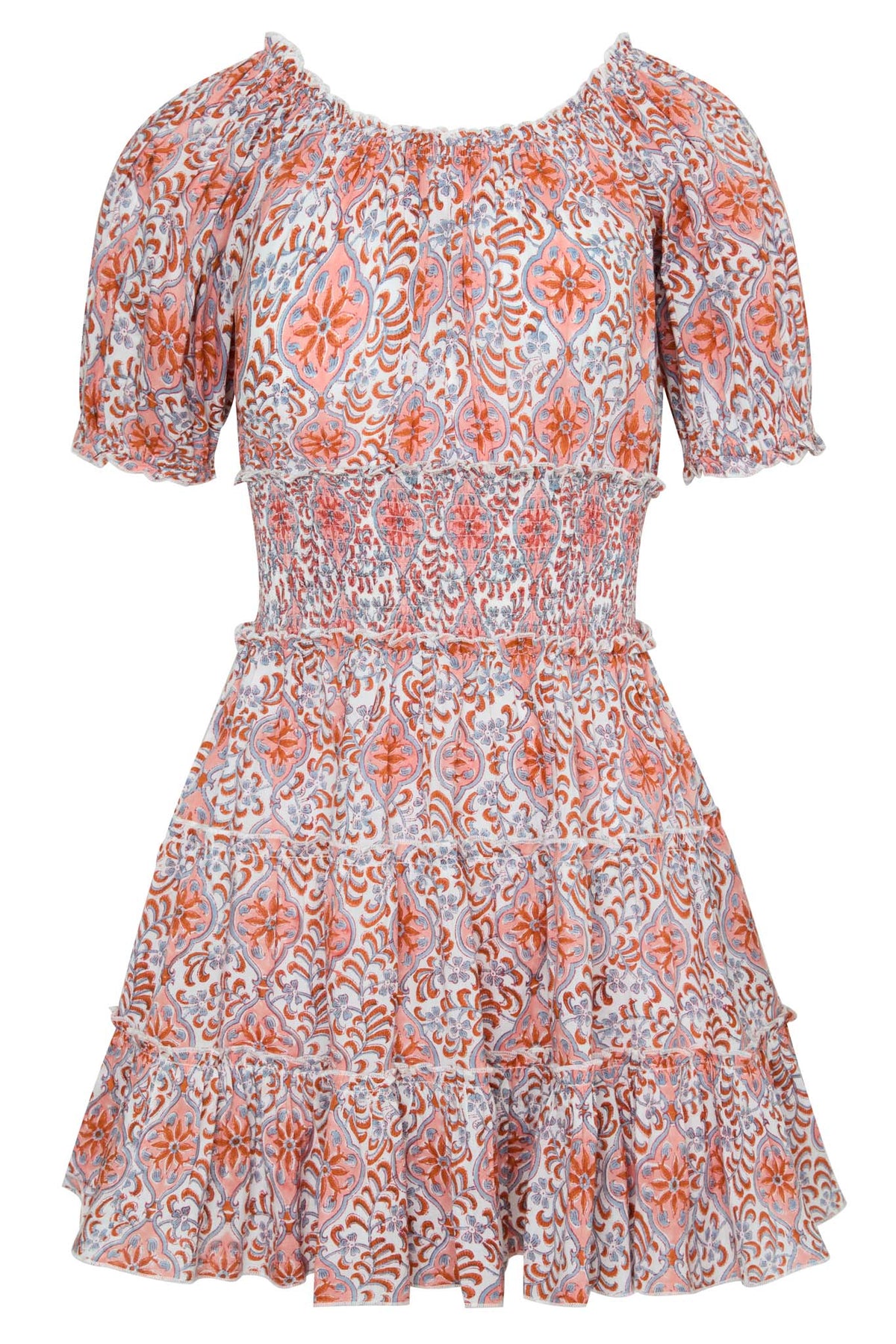 Ibiza Mini Dress in Pink/Orange