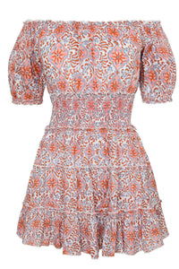 Ibiza Mini Dress in Pink/Orange