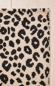 Iconic Leopard Hand-Knotted Rug in Graphite