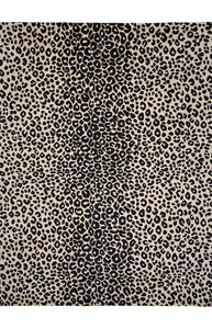 Iconic Leopard Hand-Knotted Rug in Graphite