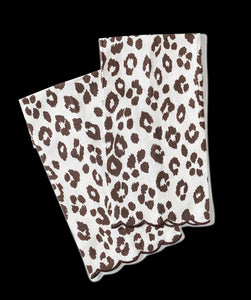 Matouk Schumacher Iconic Leopard Guest Towels, Set of 2