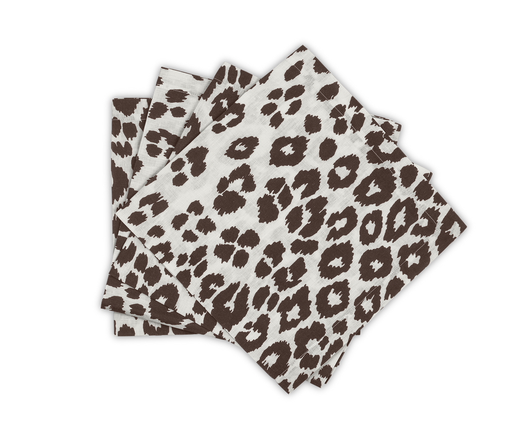 Matouk Schumacher Iconic Leopard Napkin, Set of 4