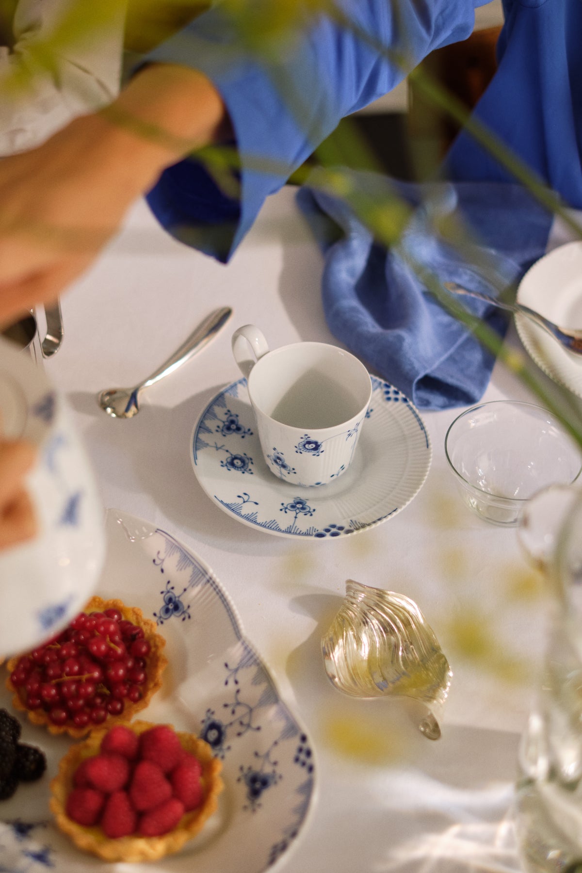 Blue Elements High Handle Cup & Saucer 8.5Oz