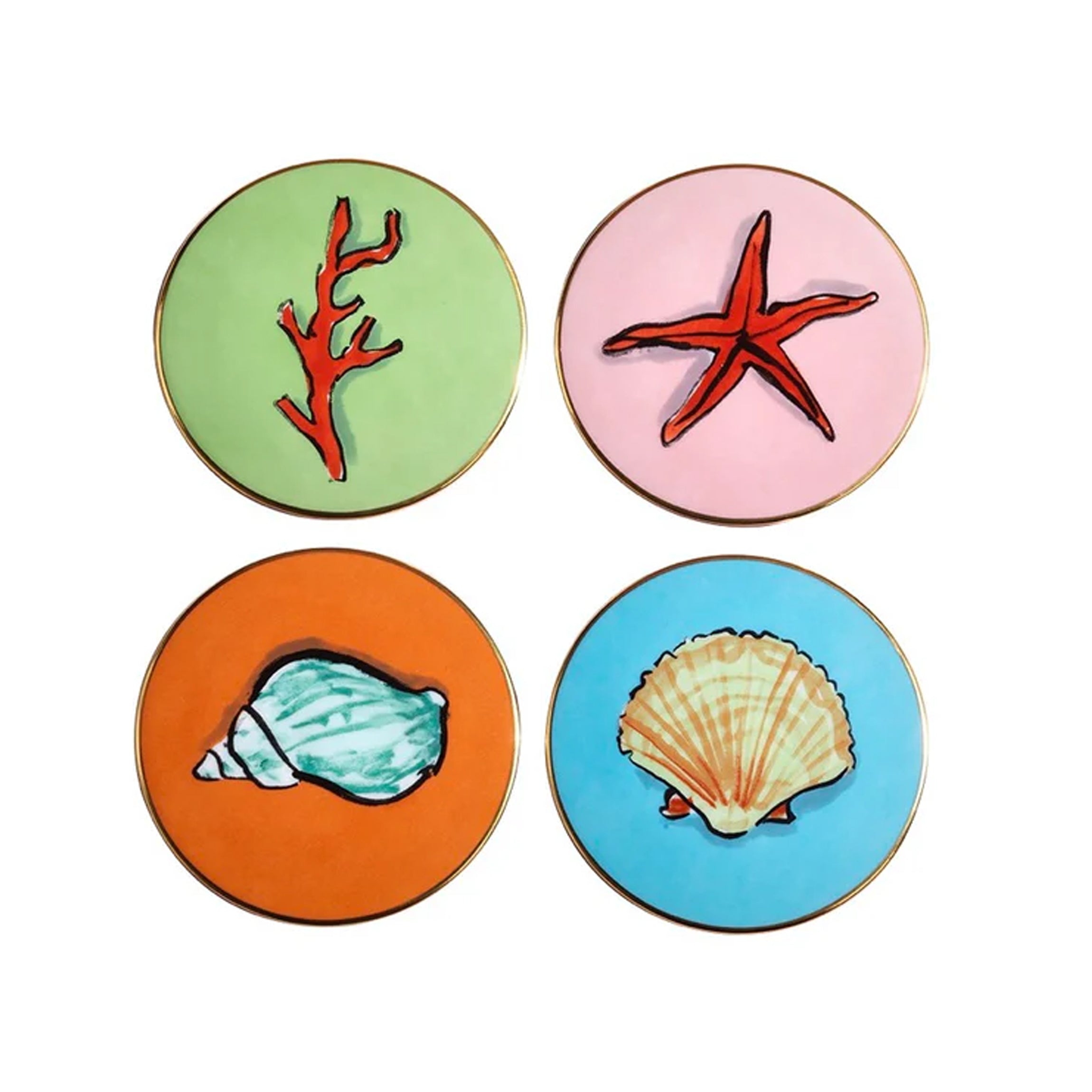 Il Viaggio Di Nettuno Coasters, Set of 4