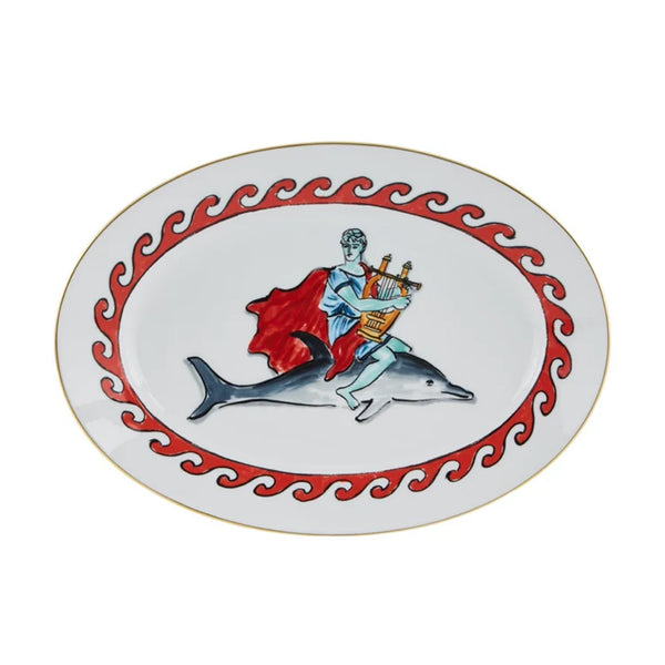 Il Viaggio Di Nettuno Dolphin Oval Platter