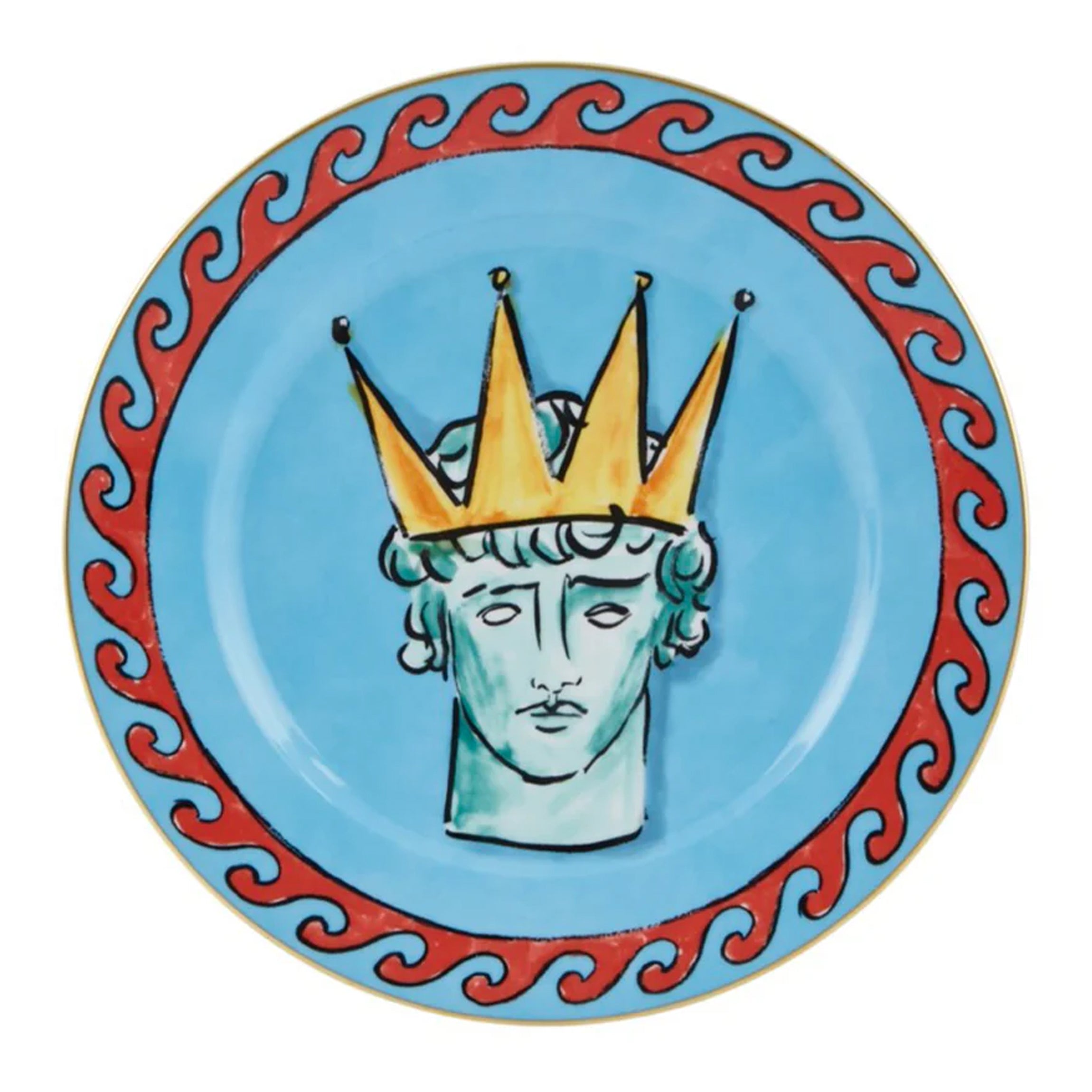 Il Viaggio Di Nettuno Sea Blue Dinner Plate