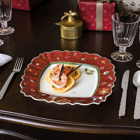 Toys Delight Square Flat Plate, Red in Multi