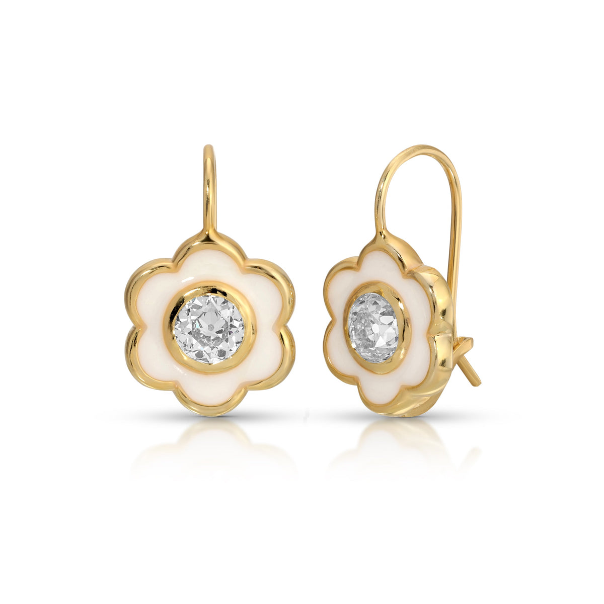 Enamel Flower Earrings
