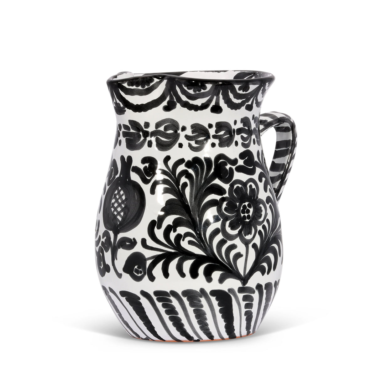 Medium Pitcher With Hand Painted Designs