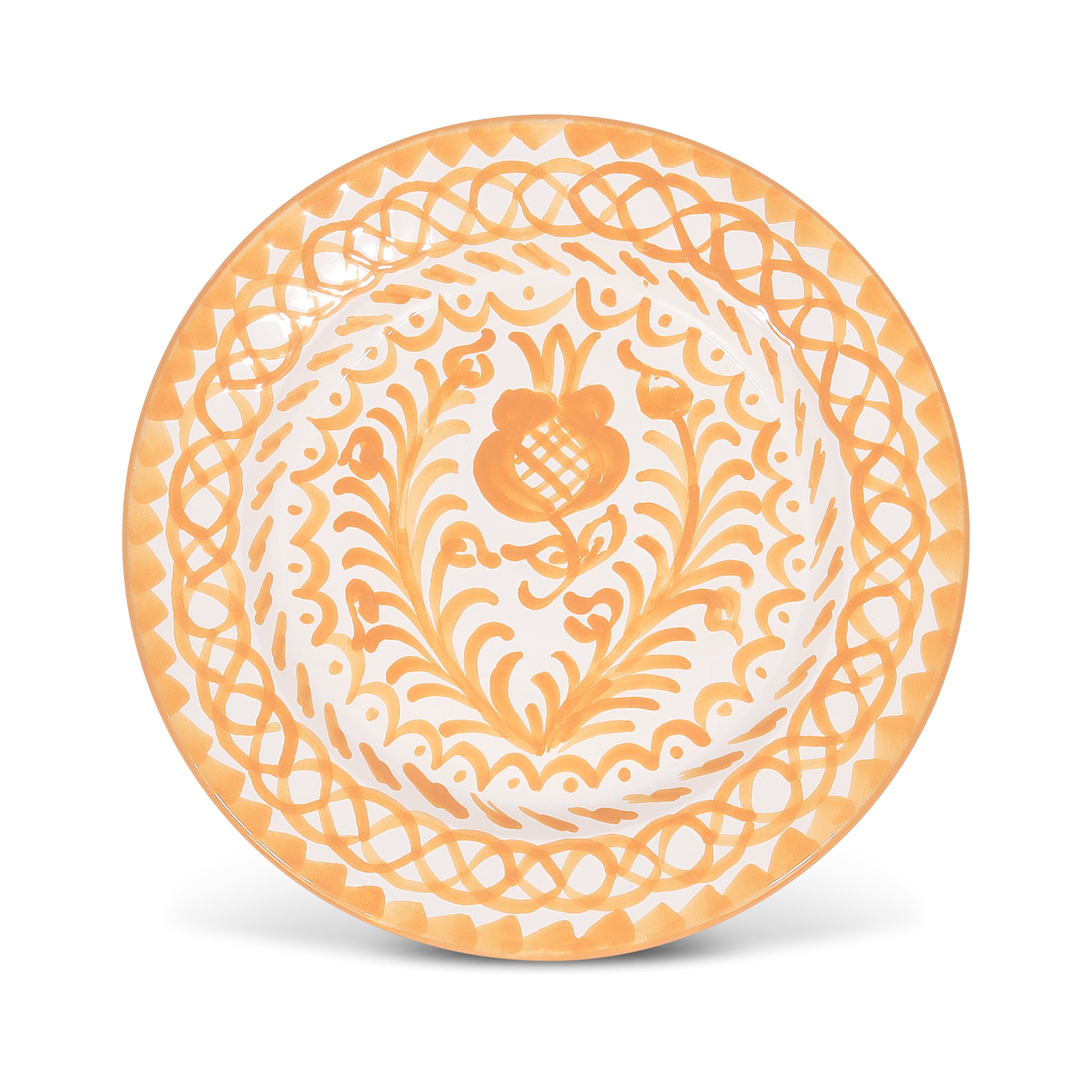 Casa Melocoton Salad Plate with Traditional Designs